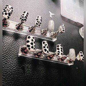 Hand painted and designed press on nail